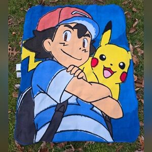 Blue Pikachu Character Blanket